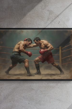 Framed canvas: Pugilist - Man Handled