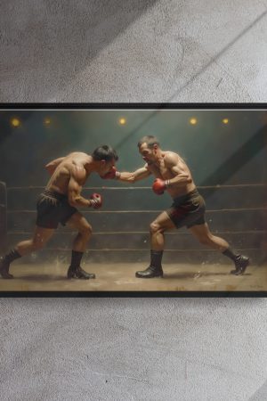 Framed canvas: Pugilist - The Charge