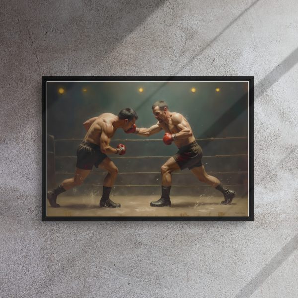 Framed canvas: Pugilist - The Charge