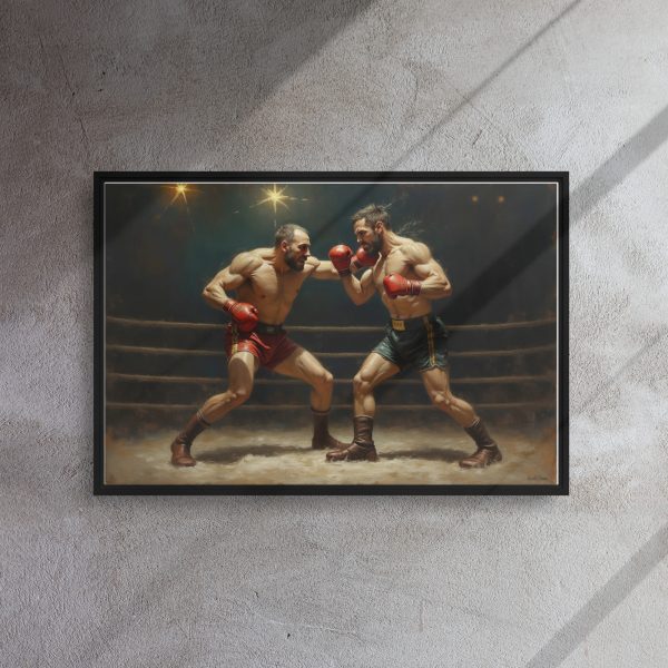 Framed canvas: Pugilist - Left Cross