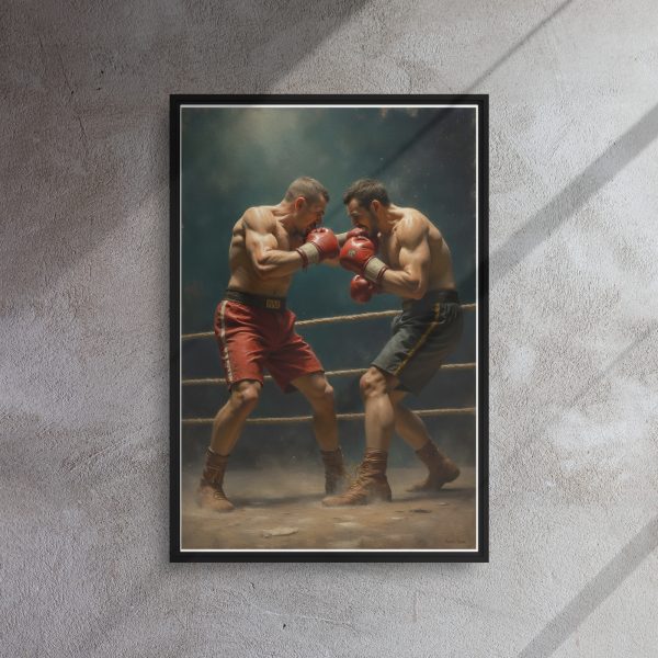 Framed canvas: Pugilist - Face Off