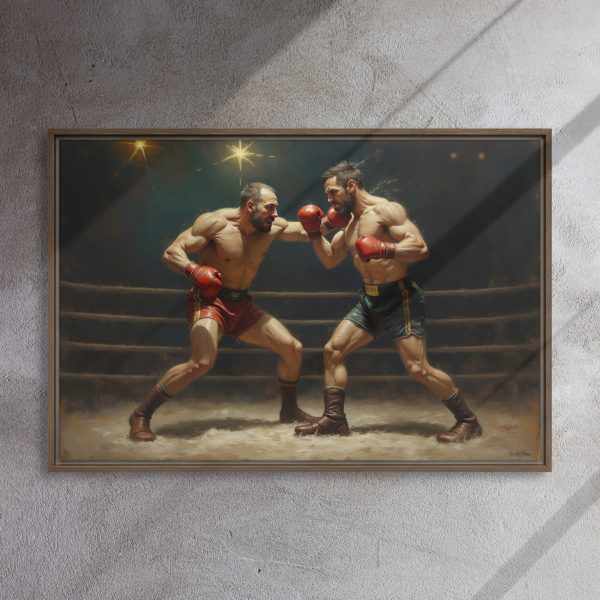Framed canvas: Pugilist - Left Cross - Image 6