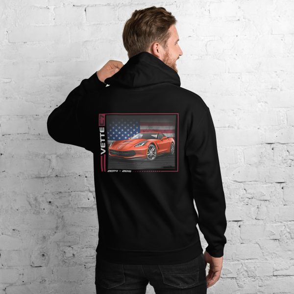 C7 Corvette Dark Gen Uni-Hoodie - Image 2