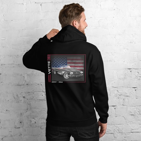 C1 Corvette Dark Gen Uni-Hoodie - Image 2