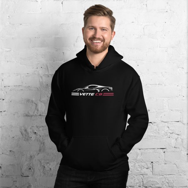 C8 Corvette Dark Gen Uni-Hoodie