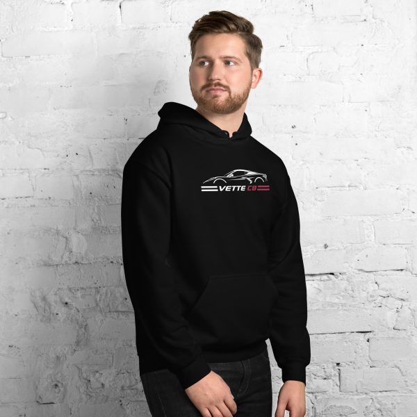 C8 Corvette Dark Gen Uni-Hoodie - Image 4