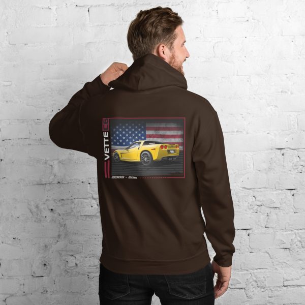 C6 Corvette Dark Gen Uni-Hoodie - Image 14