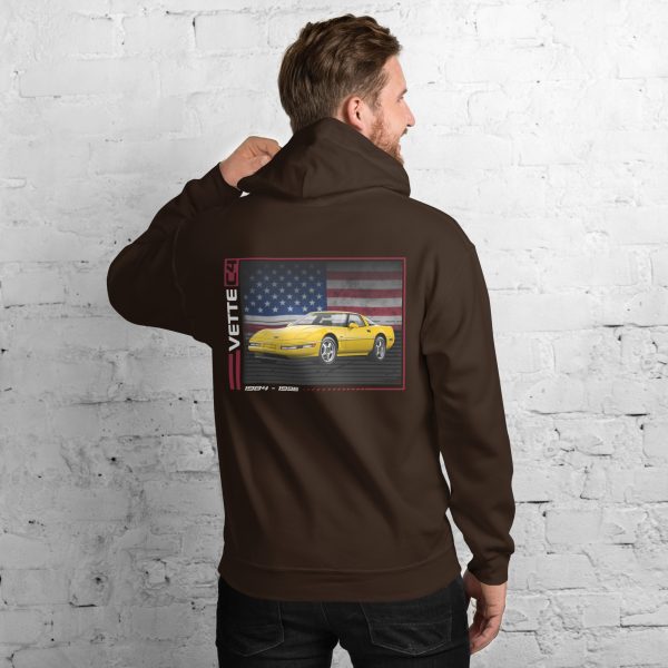 C4 Corvette Dark Gen Uni-Hoodie - Image 14