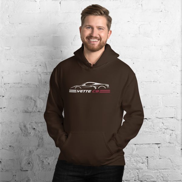 C8 Corvette Dark Gen Uni-Hoodie - Image 13