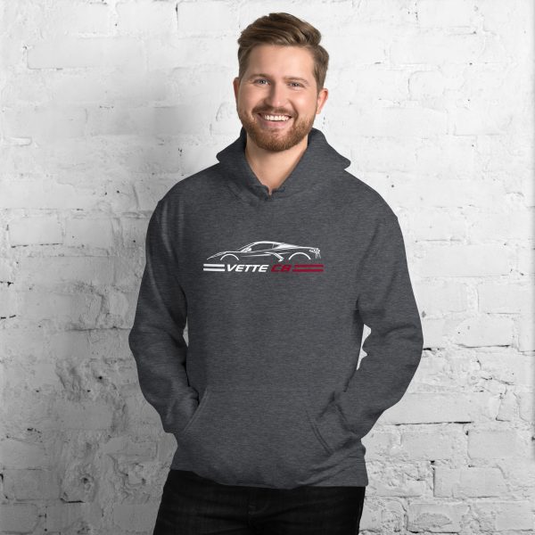 C8 Corvette Dark Gen Uni-Hoodie - Image 17