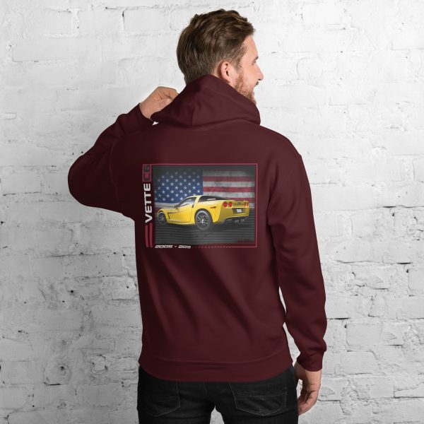 C6 Corvette Dark Gen Uni-Hoodie - Image 10
