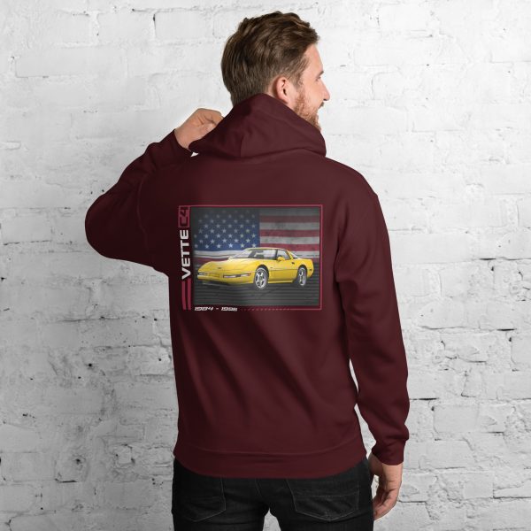 C4 Corvette Dark Gen Uni-Hoodie - Image 10