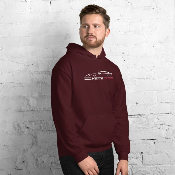 C7 Corvette Dark Gen Uni-Hoodie - Image 12