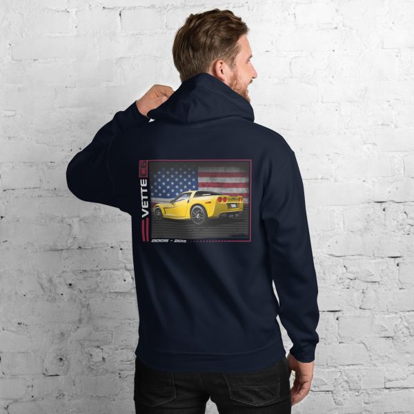 C6 Corvette Dark Gen Uni-Hoodie - Image 6