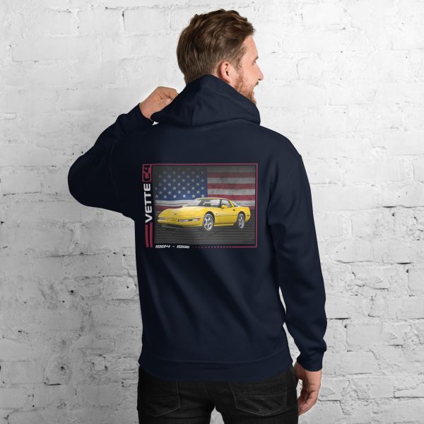 C4 Corvette Dark Gen Uni-Hoodie - Image 6