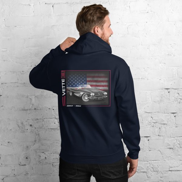 C1 Corvette Dark Gen Uni-Hoodie - Image 6