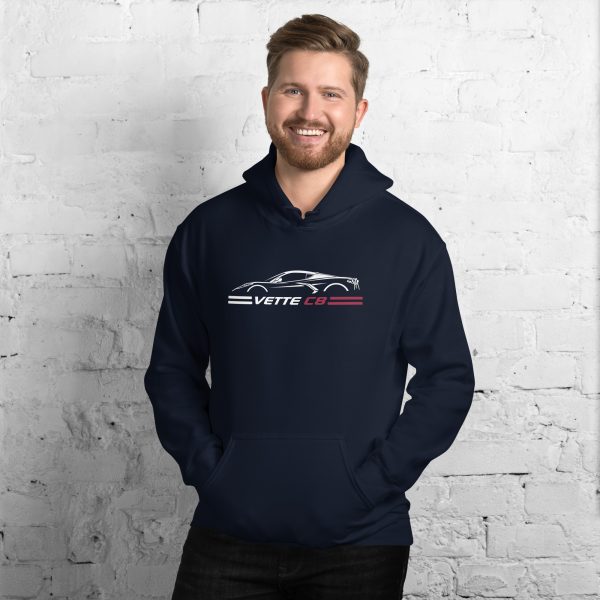 C8 Corvette Dark Gen Uni-Hoodie - Image 5
