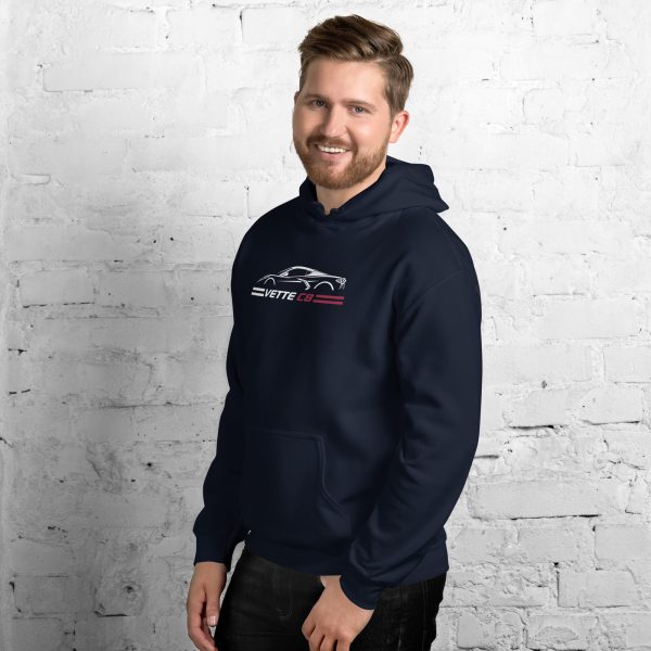 C8 Corvette Dark Gen Uni-Hoodie - Image 7