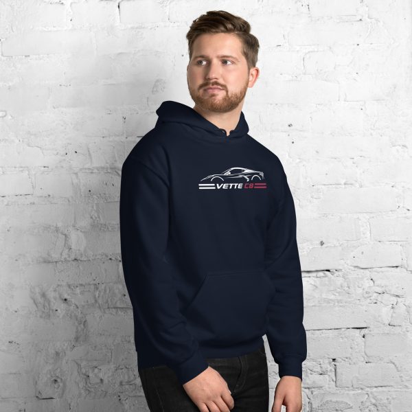 C8 Corvette Dark Gen Uni-Hoodie - Image 8
