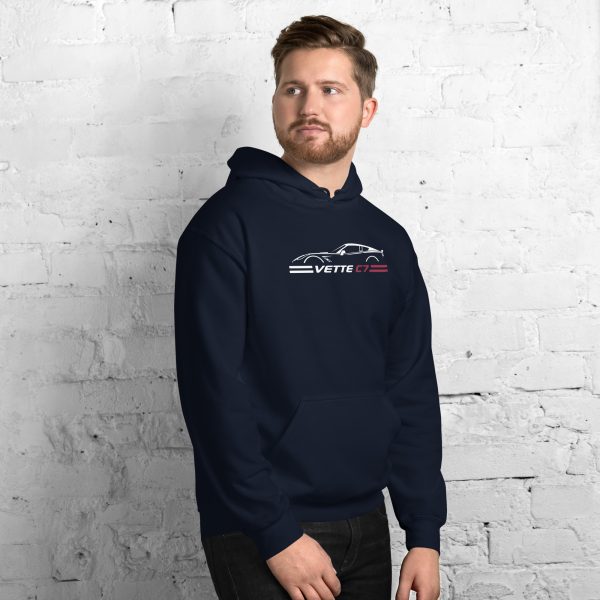 C7 Corvette Dark Gen Uni-Hoodie - Image 8
